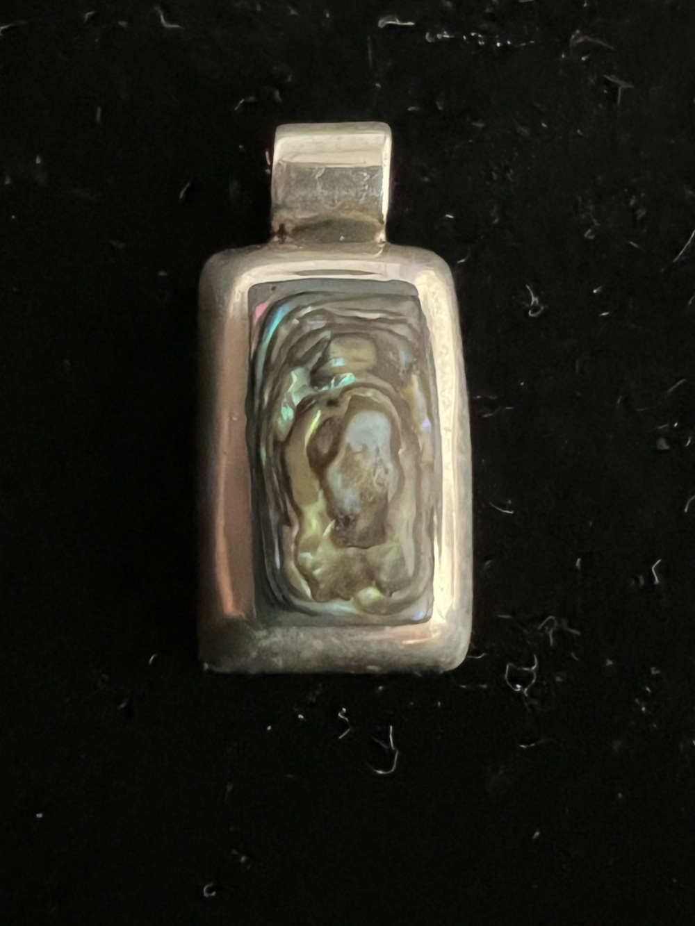 925 sterling silver Mexico abalone pendant